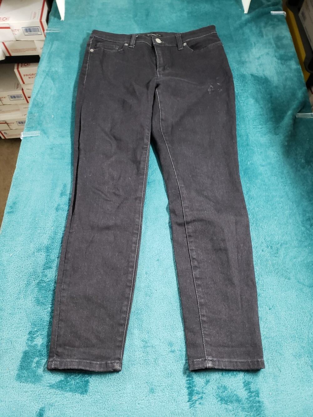 Banana Republic Jeans Size 6 Women Black Pants Stretch Dark Mid Rise Skinny